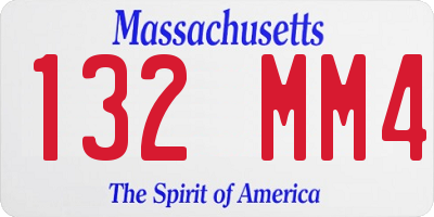 MA license plate 132MM4