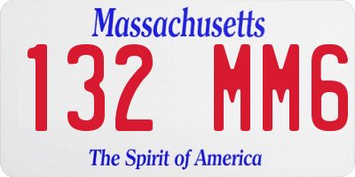MA license plate 132MM6