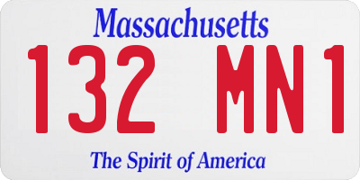 MA license plate 132MN1