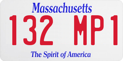 MA license plate 132MP1