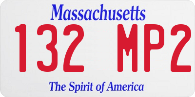 MA license plate 132MP2