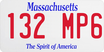 MA license plate 132MP6