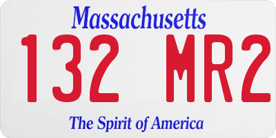 MA license plate 132MR2