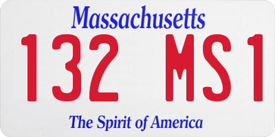 MA license plate 132MS1