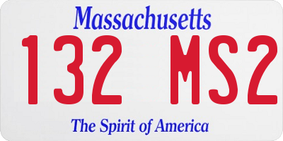 MA license plate 132MS2