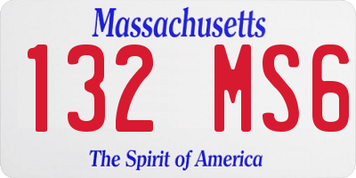 MA license plate 132MS6