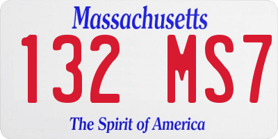 MA license plate 132MS7