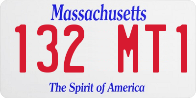 MA license plate 132MT1
