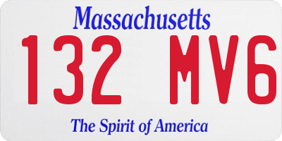 MA license plate 132MV6