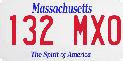 MA license plate 132MX0