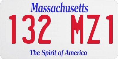 MA license plate 132MZ1