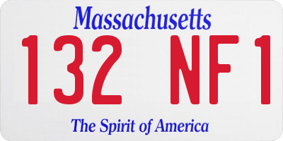 MA license plate 132NF1