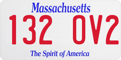 MA license plate 132OV2