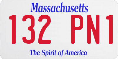 MA license plate 132PN1