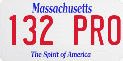 MA license plate 132PR0