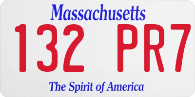 MA license plate 132PR7