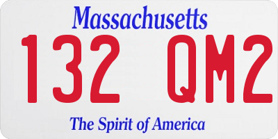 MA license plate 132QM2