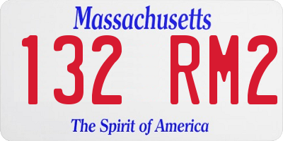 MA license plate 132RM2