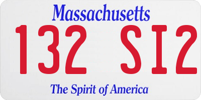MA license plate 132SI2