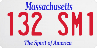 MA license plate 132SM1