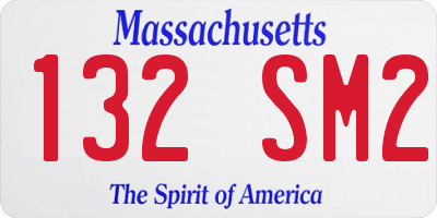 MA license plate 132SM2