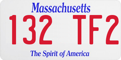 MA license plate 132TF2