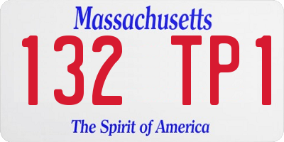 MA license plate 132TP1