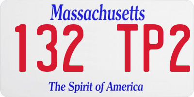 MA license plate 132TP2