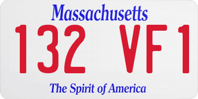 MA license plate 132VF1