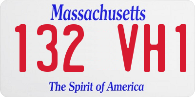 MA license plate 132VH1