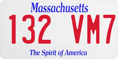 MA license plate 132VM7
