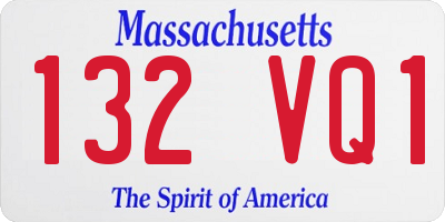MA license plate 132VQ1
