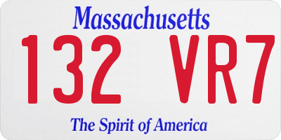 MA license plate 132VR7