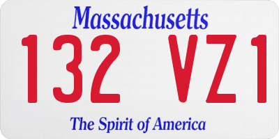 MA license plate 132VZ1
