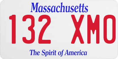 MA license plate 132XM0
