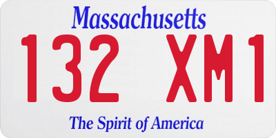 MA license plate 132XM1