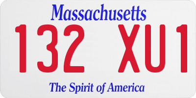 MA license plate 132XU1