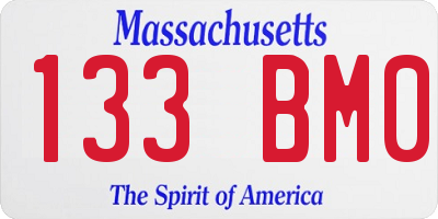 MA license plate 133BM0