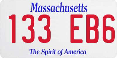MA license plate 133EB6