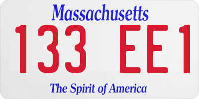 MA license plate 133EE1