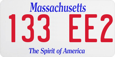 MA license plate 133EE2