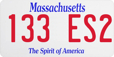 MA license plate 133ES2