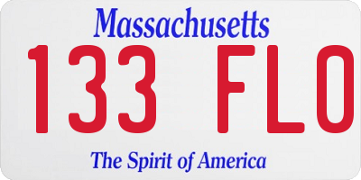 MA license plate 133FL0