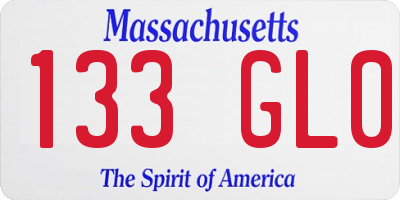 MA license plate 133GL0
