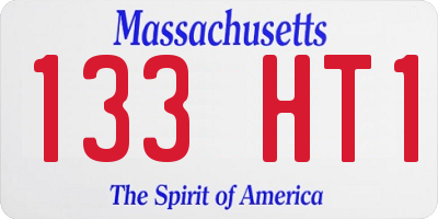 MA license plate 133HT1