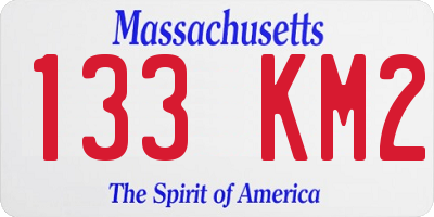 MA license plate 133KM2