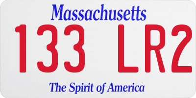 MA license plate 133LR2