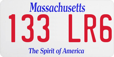 MA license plate 133LR6