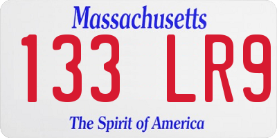 MA license plate 133LR9
