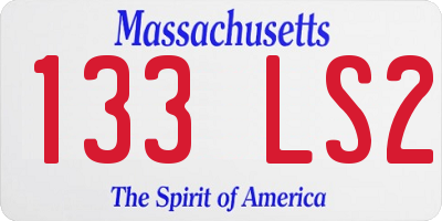 MA license plate 133LS2